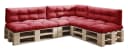sunnypillow Palettenkissen 7er Set Rot Polyester Bild 2