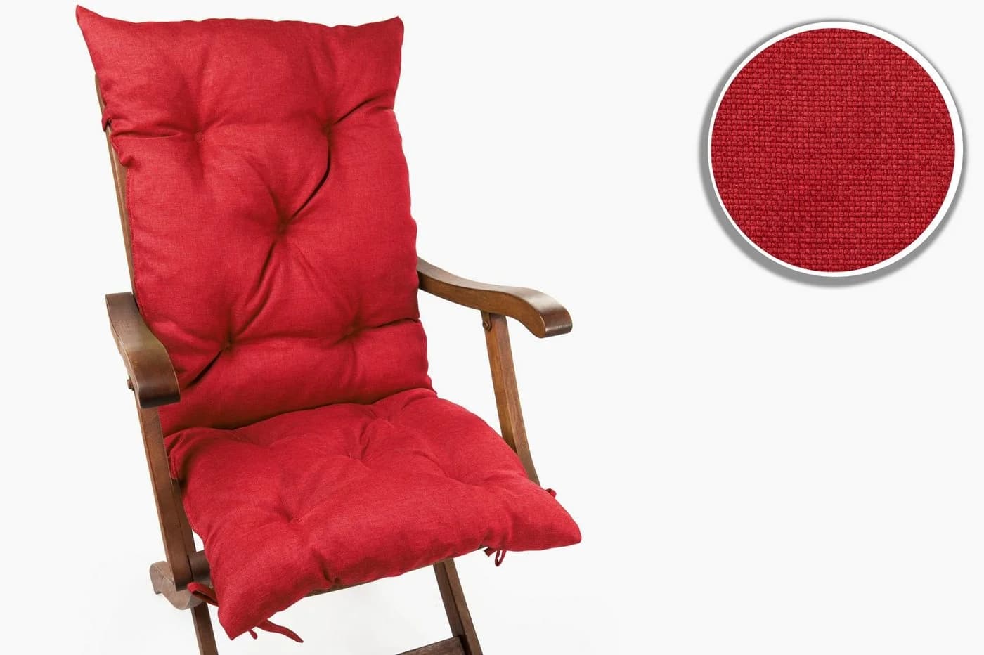 sunnypillow Bankauflage rot mit Befestigungsbändern