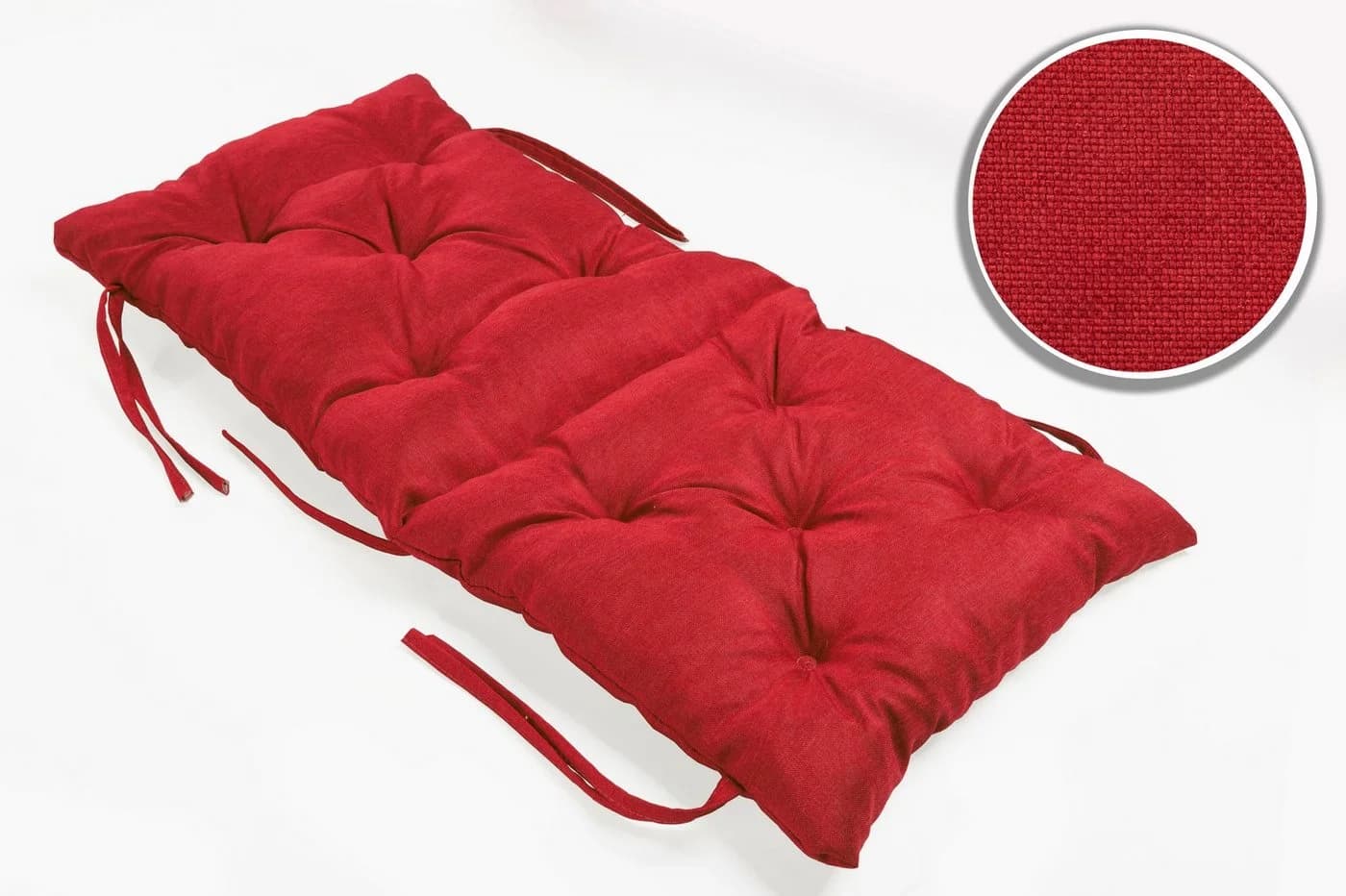 sunnypillow Bankauflage rot mit Befestigungsbändern - Bild 3