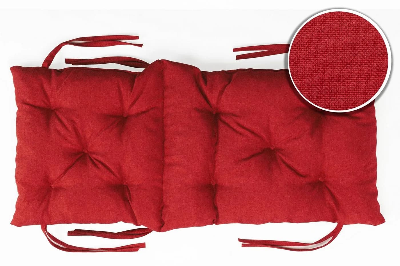 sunnypillow Bankauflage rot mit Befestigungsbändern - Bild 4
