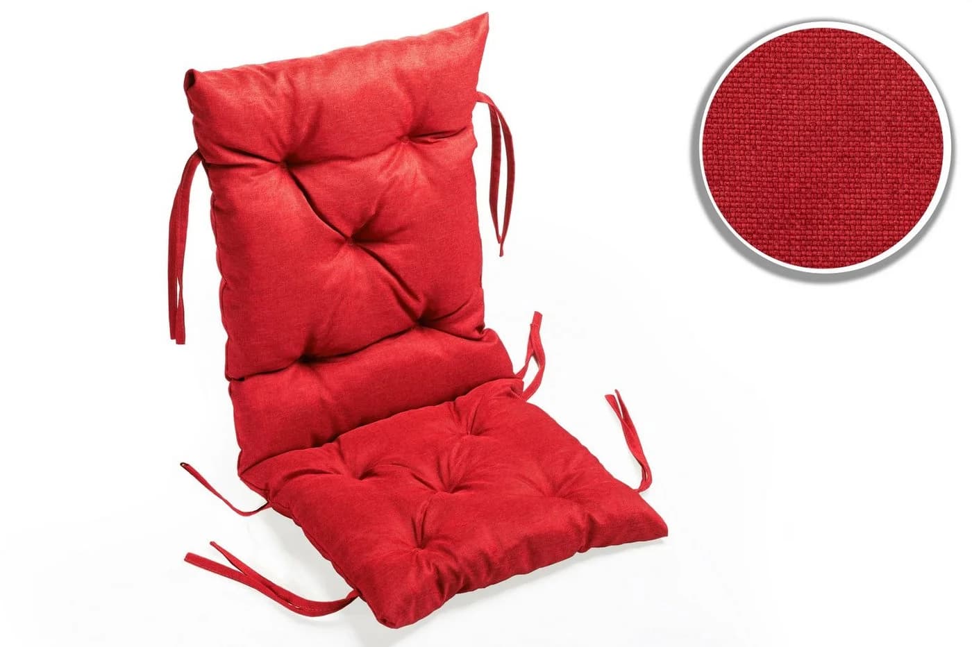 sunnypillow Bankauflage rot mit Befestigungsbändern - Bild 5