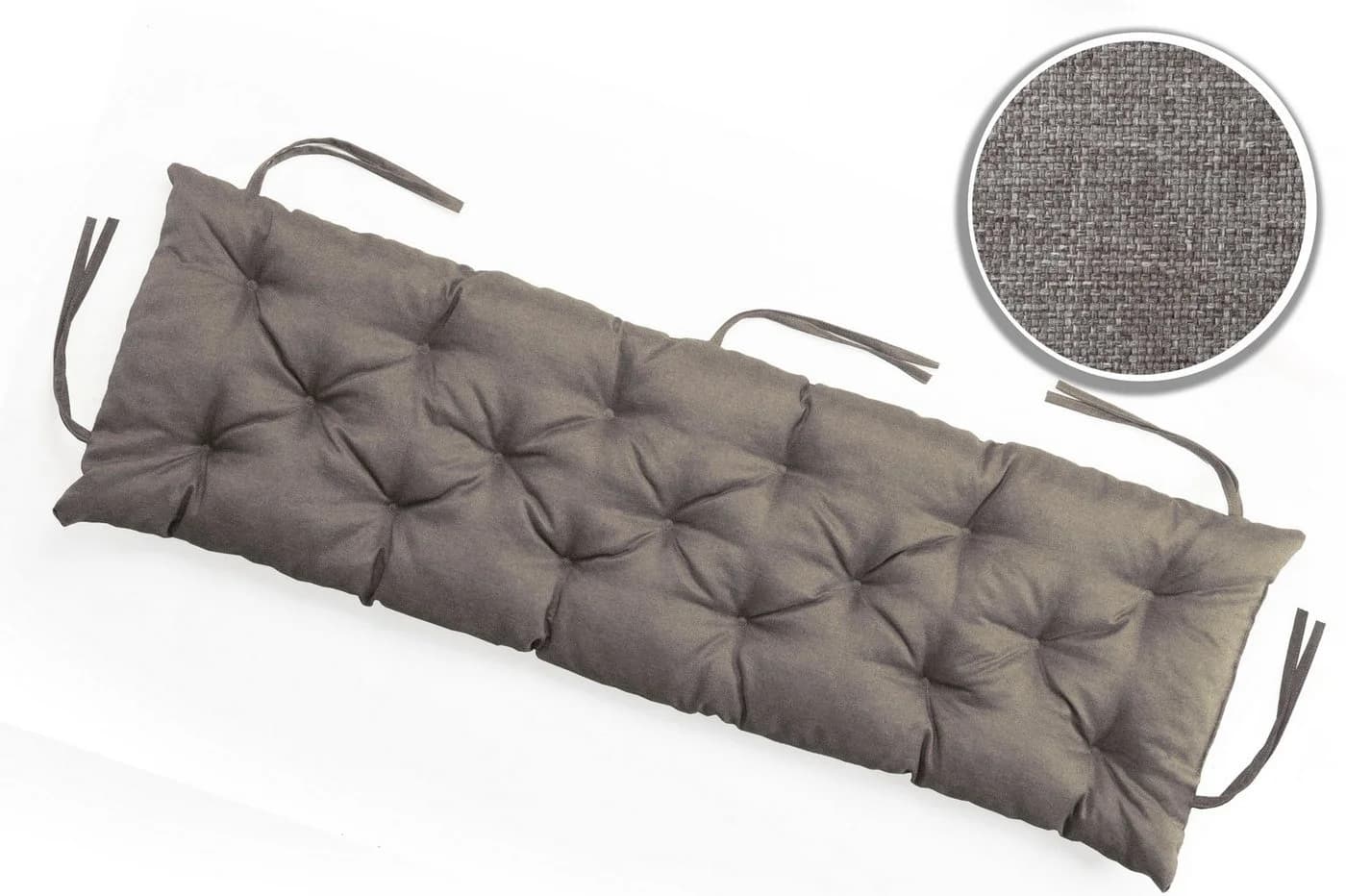 sunnypillow Bankauflage Grau 120x60 cm mit Befestigungsbändern - Bild 3
