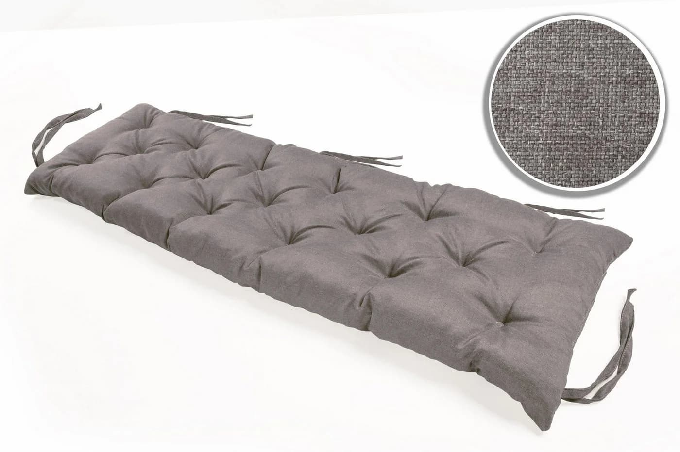 sunnypillow Bankauflage Grau 120x60 cm mit Befestigungsbändern - Bild 4