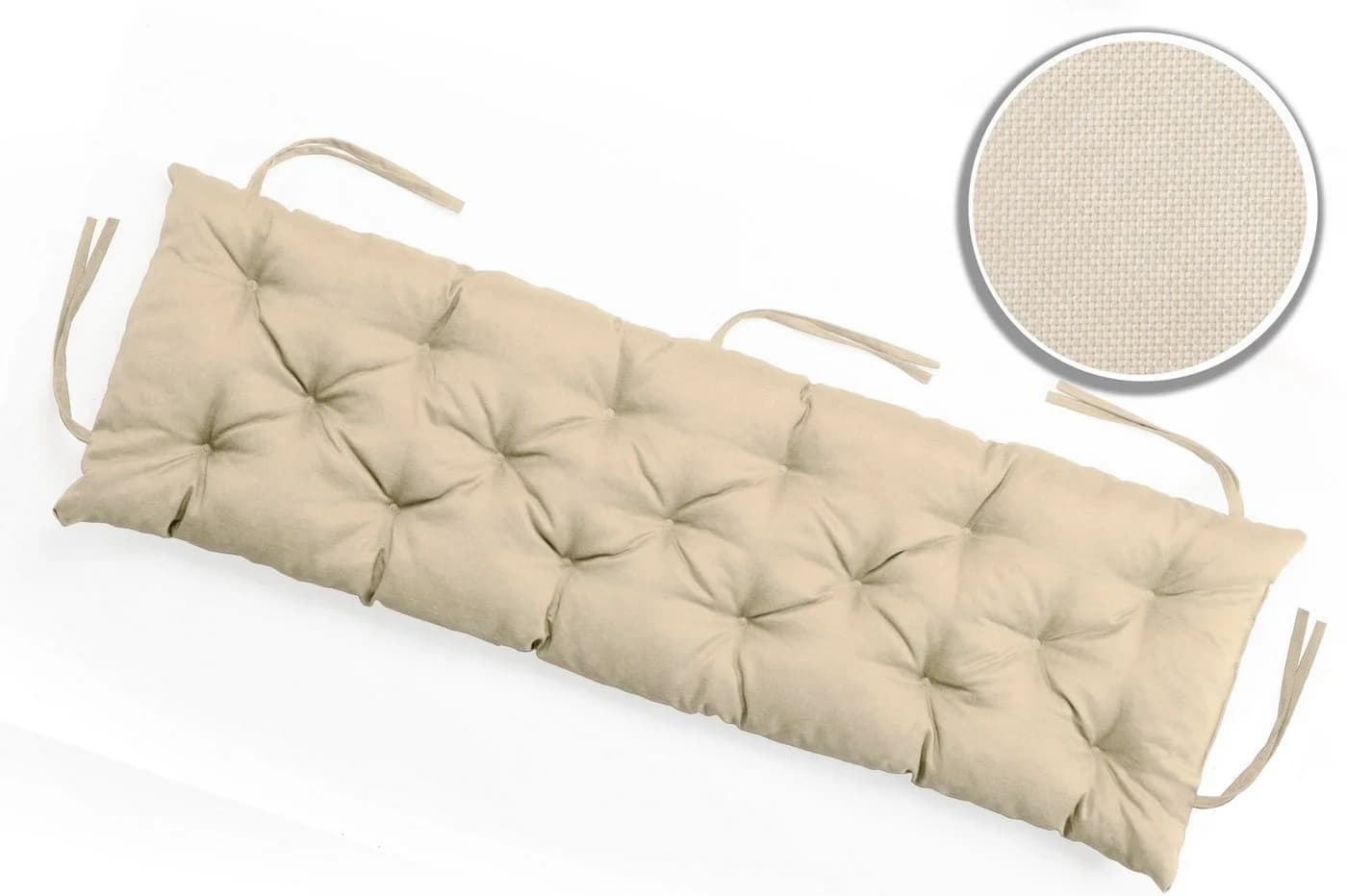 sunnypillow Bankauflage 130x40 cm Beige Polyester - Bild 3