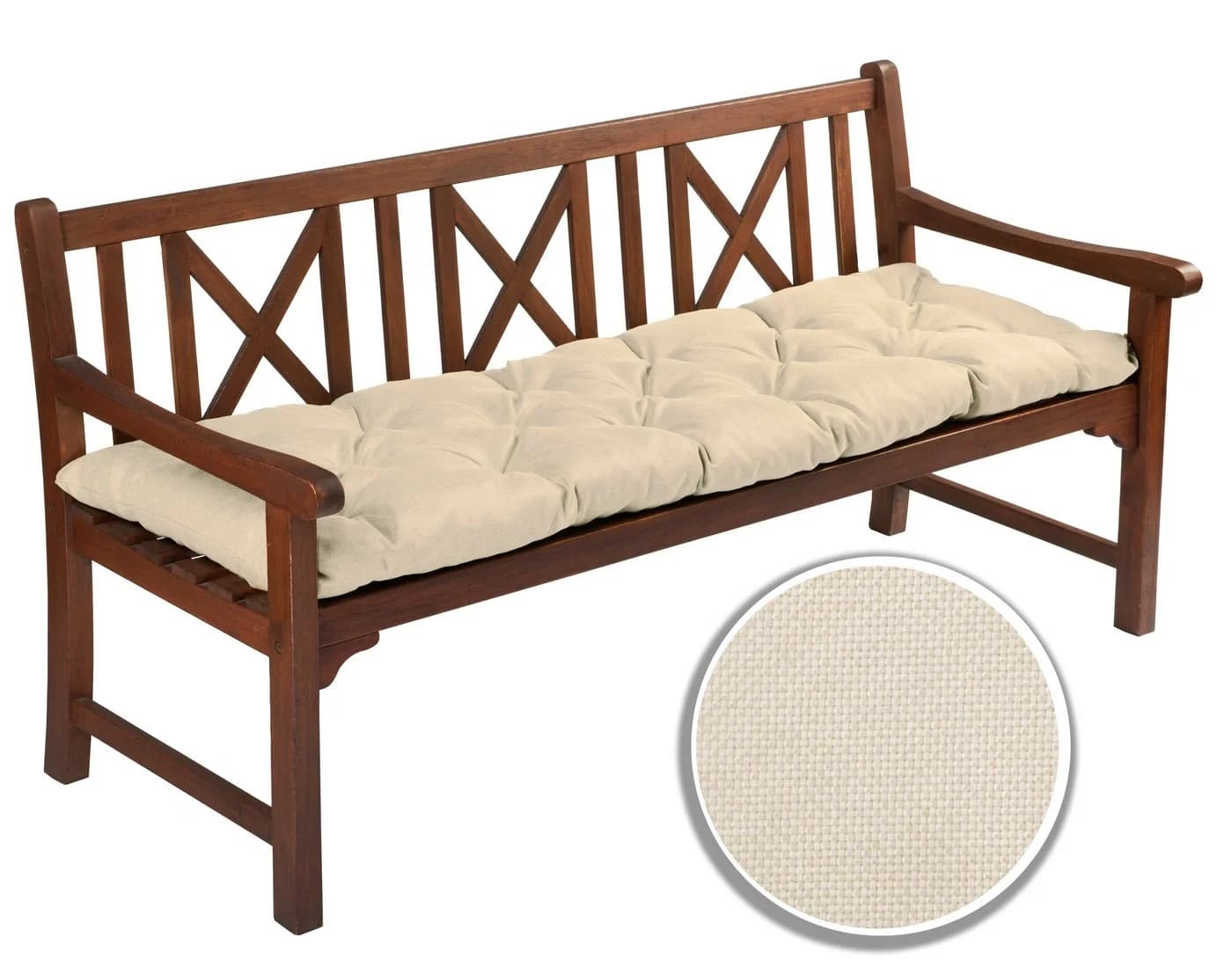 sunnypillow Bankauflage 130x40 cm Beige Polyester - Bild 5