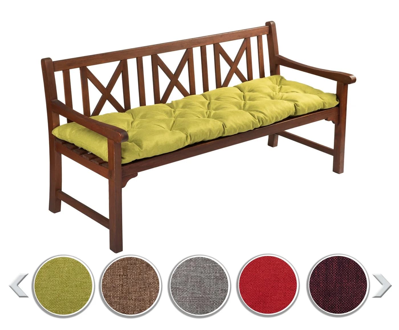 sunnypillow Bankauflage Grün Polyester Befestigungsbänder - Bild 2