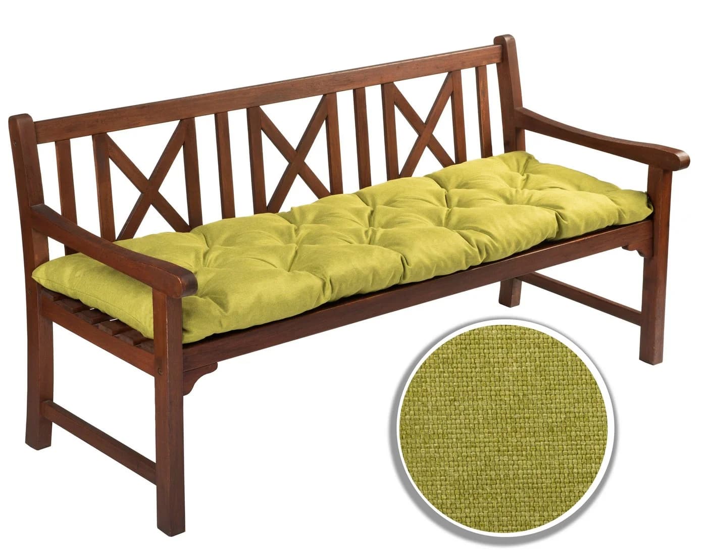 sunnypillow Bankauflage Grün Polyester Befestigungsbänder - Bild 5