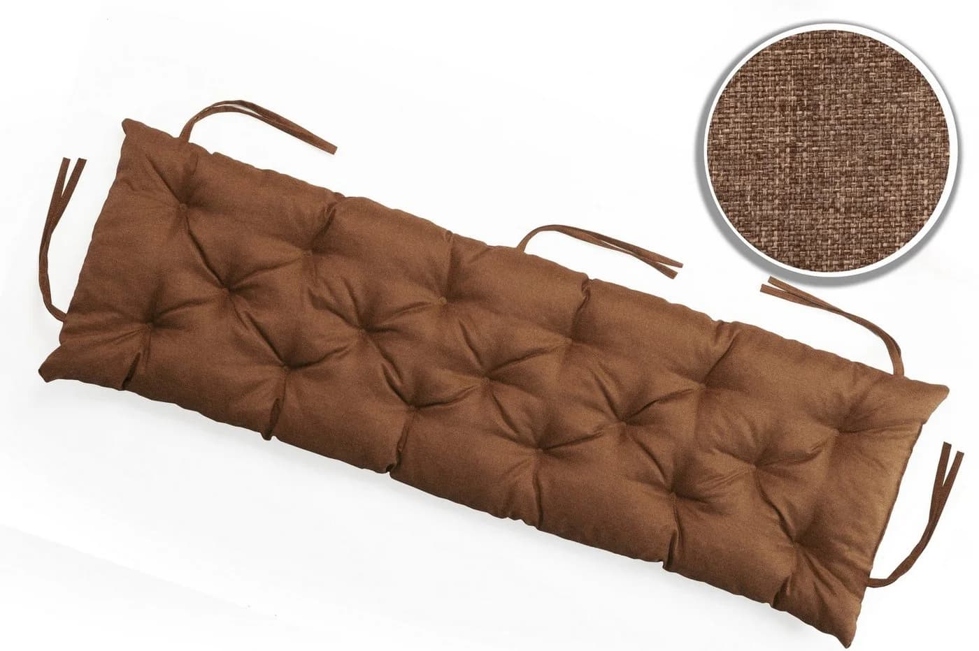 sunnypillow Bankauflage 140x40 cm Braun Polyester - Bild 3