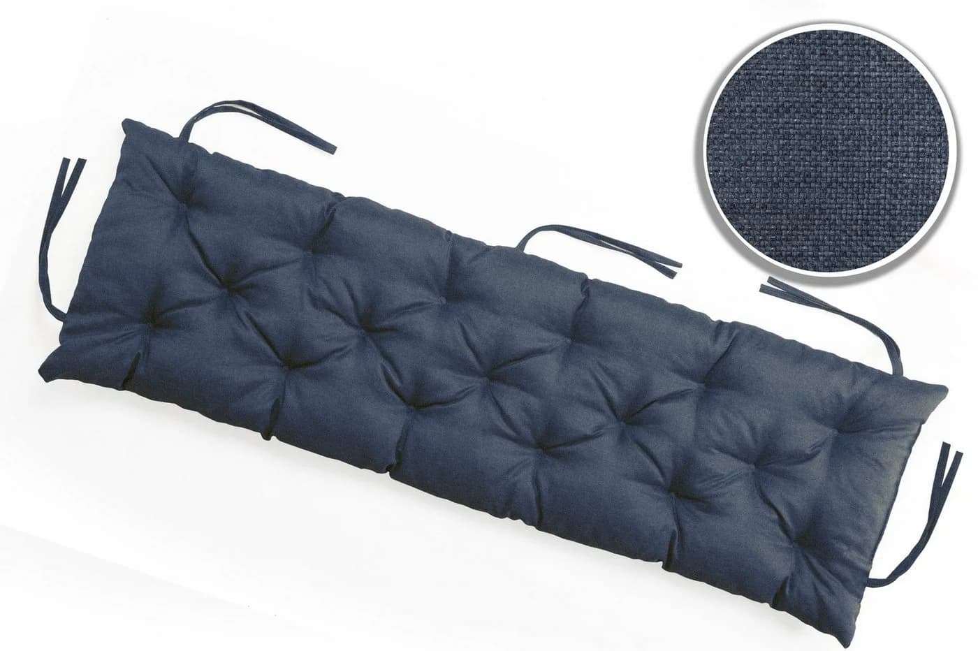 sunnypillow Bankauflage Blau Polyester mit Befestigungsbändern - Bild 3