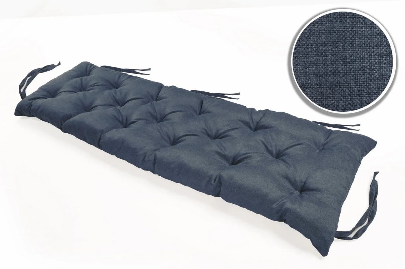 sunnypillow Bankauflage Blau Polyester mit Befestigungsbändern - Bild 4