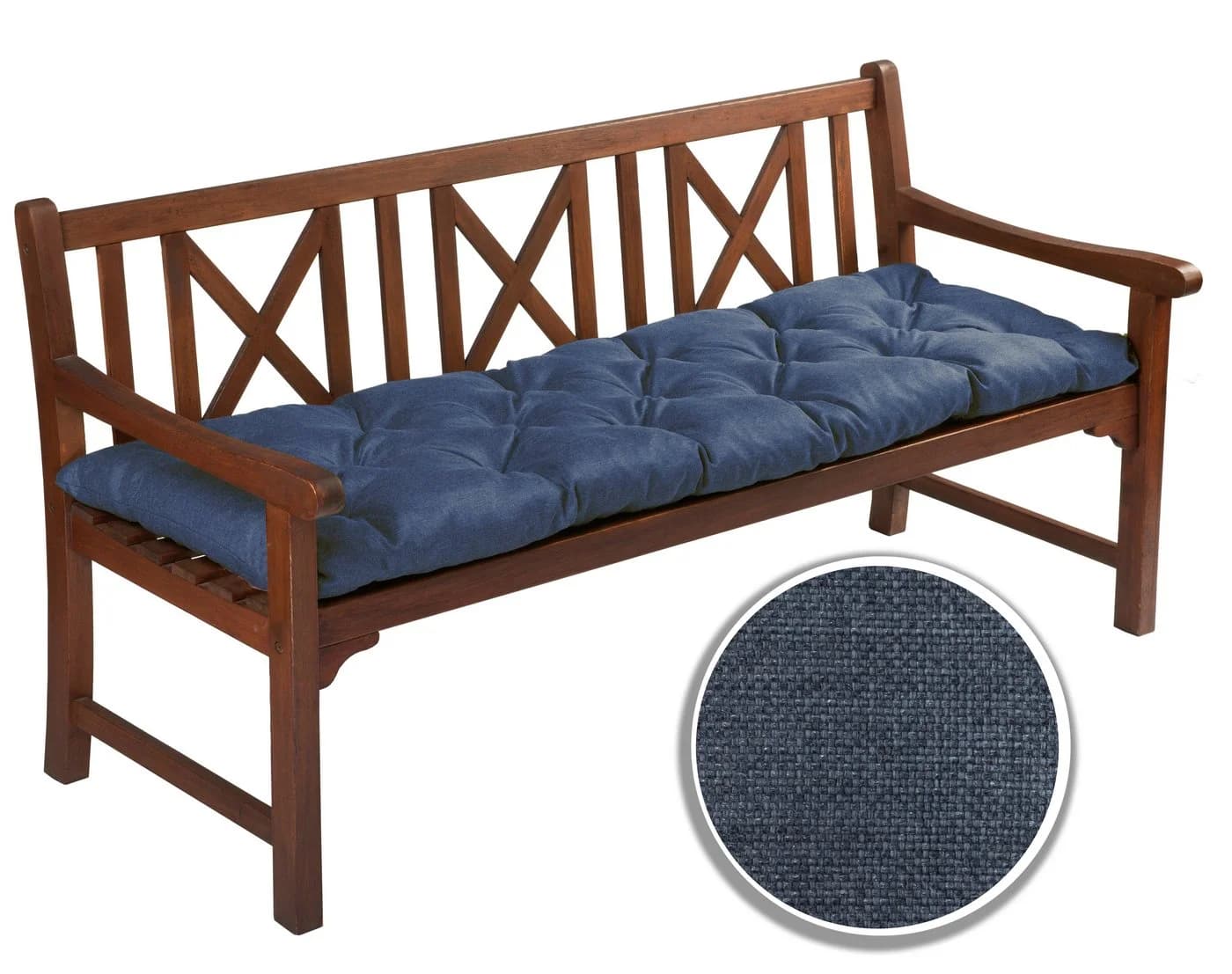 sunnypillow Bankauflage Blau Polyester mit Befestigungsbändern - Bild 5