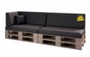 sunnypillow Palettenkissen Milano 6er Set Anthrazit UV-beständig Bild 2