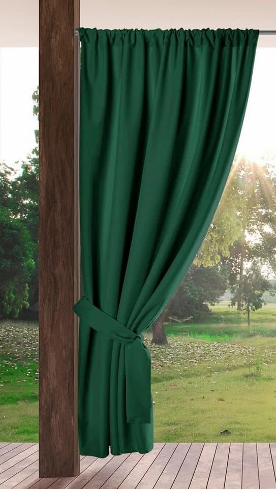 Eurofirany Outdoorvorhang GARDEN Dunkelgrün Polyester wasserdicht UV-Schutz - Bild 2