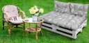Amilian Dekokissen Set 3-teilig Grau Gartenbank Outdoor Bild 5
