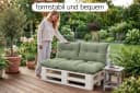 Amilian Palettenkissen Set 3-tlg. Grün für Palettenmöbel Bild 5