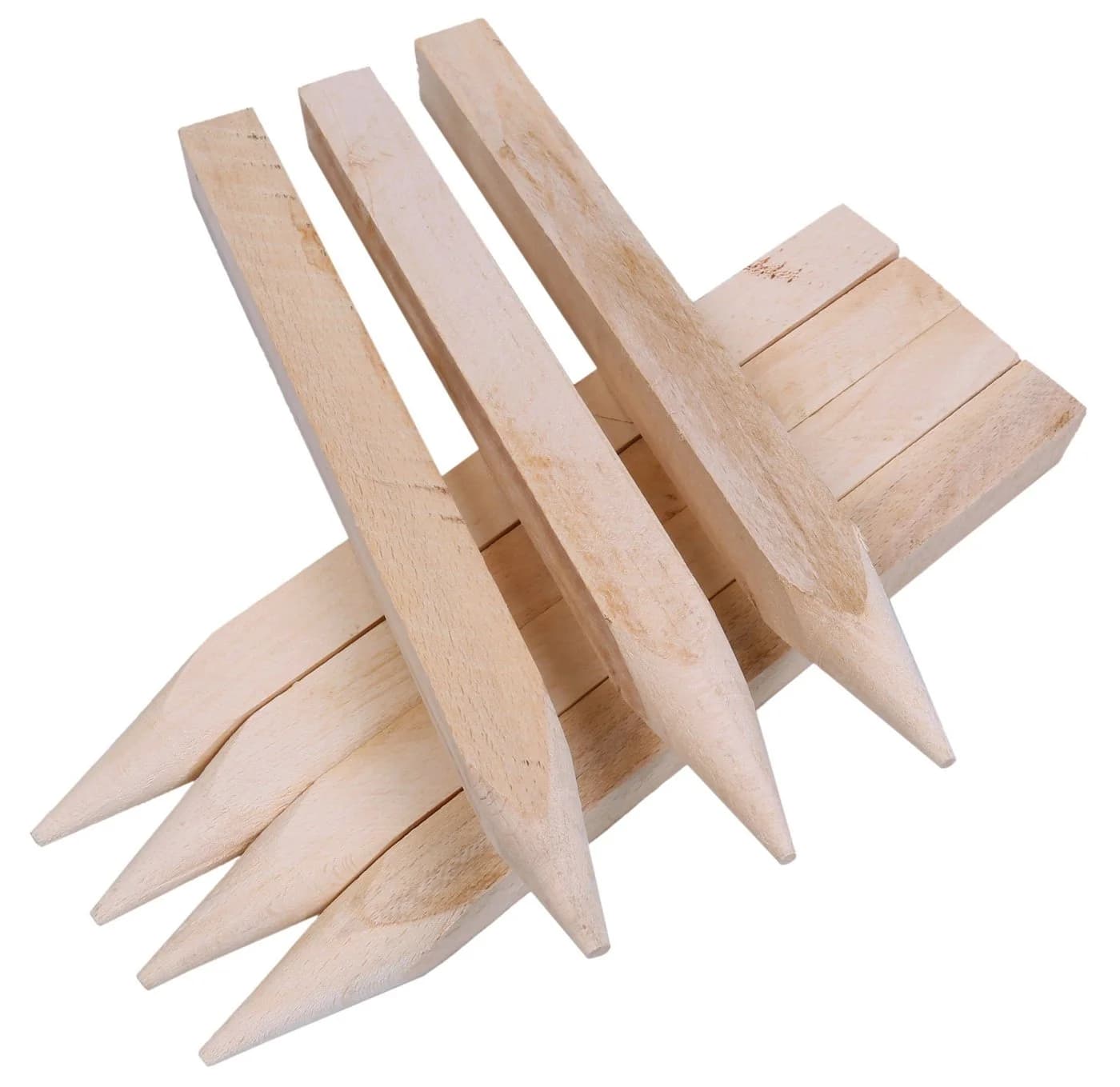 Bellushortus 20x Zaunpfosten Holz angespitzt