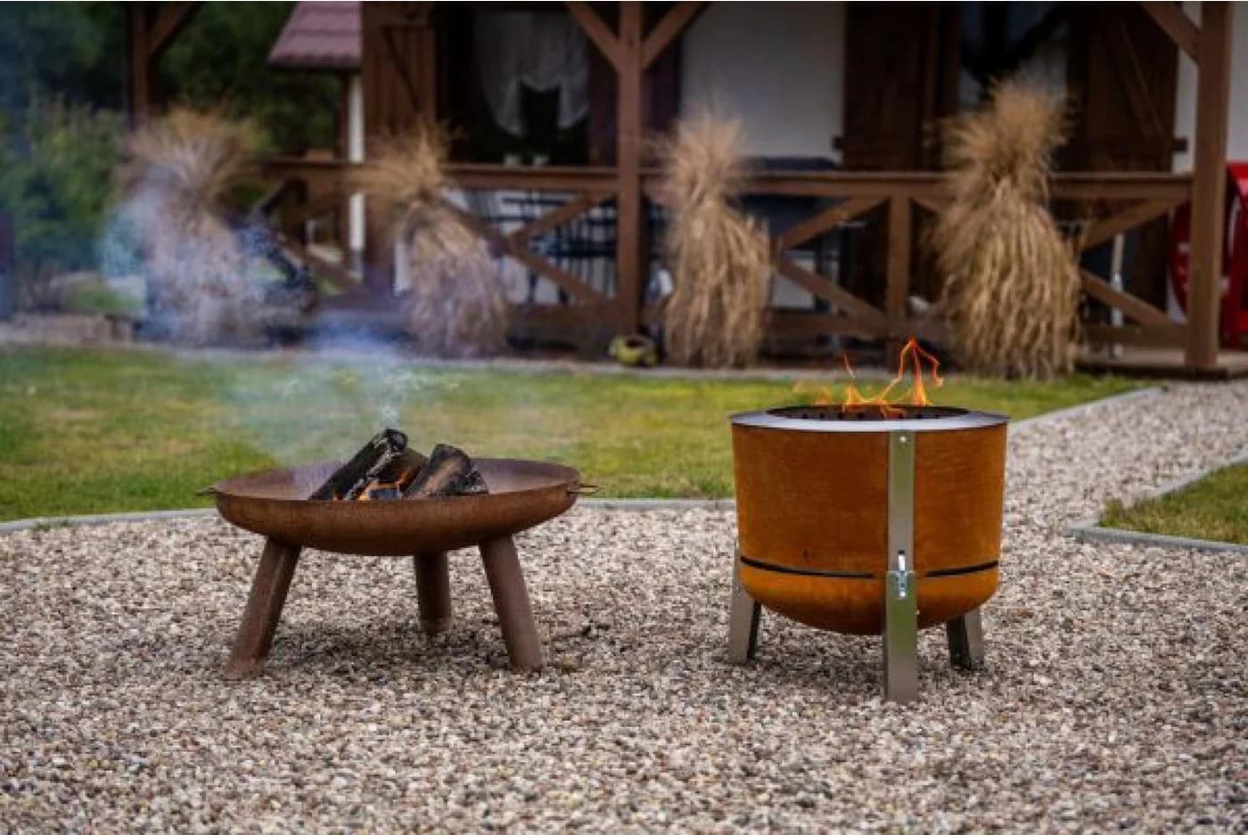 Masuria Feuerschale Wild Alpha 600 Cortenstahl mit Rauchminderung