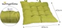 sunnypillow Stuhlkissen 4er Set Ontario Grün mit Bändern Bild 1