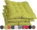 sunnypillow Stuhlkissen 4er Set Ontario Grün mit Bändern Bild 2