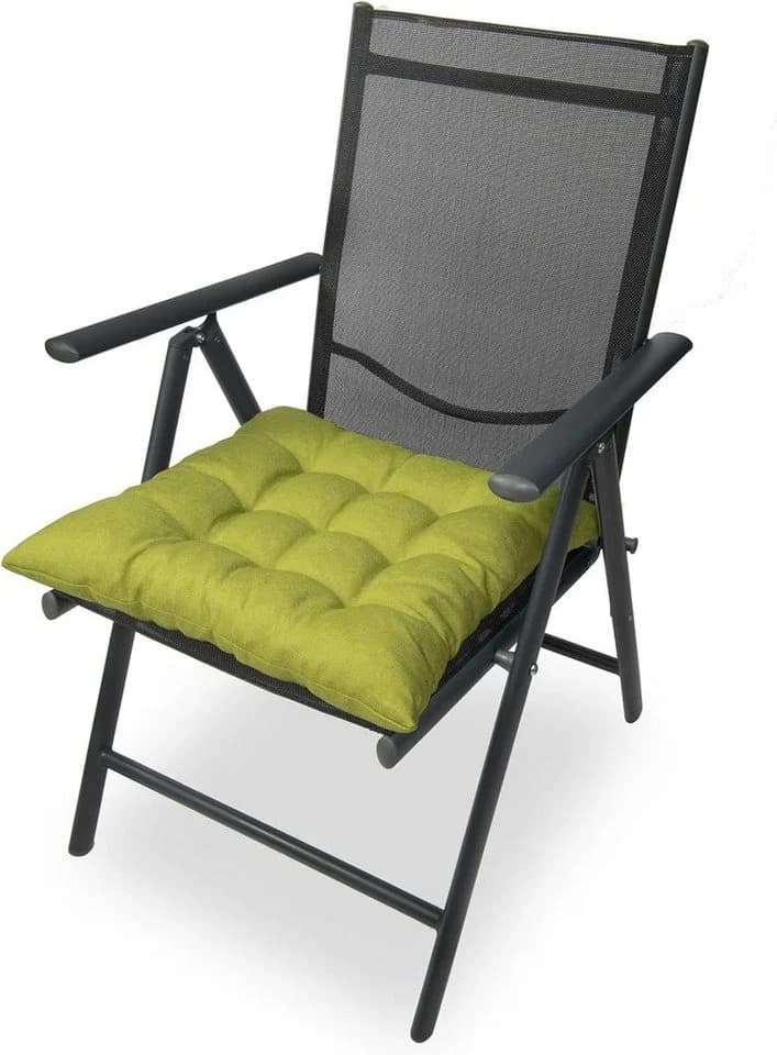 sunnypillow Stuhlkissen 4er Set Ontario Grün mit Bändern - Bild 5