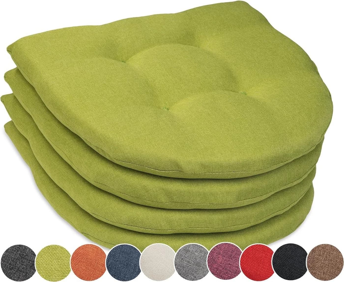 sunnypillow Stuhlkissen 4er Set Grün 40x40cm Gartenkissen - Bild 2