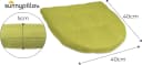 sunnypillow Stuhlkissen 4er Set Grün 40x40cm Gartenkissen Bild 3