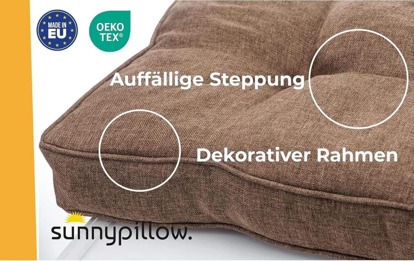 sunnypillow Stuhlkissen Gartenkissen für Gartenmöbel Rattanmöbel, Outdoor / Indoor - Bild 4