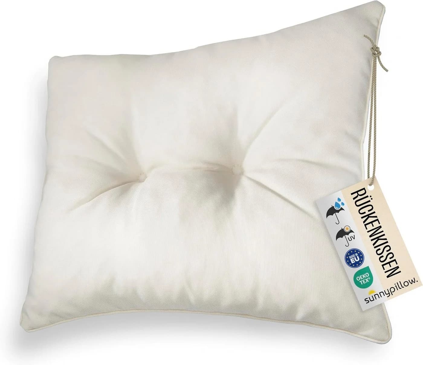 sunnypillow Stuhlkissen Gartenkissen Beige Outdoor Indoor UV-beständig - Bild 2