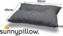 sunnypillow Stuhlkissen Gartenkissen Anthrazit Outdoor Indoor Bild 3