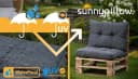 sunnypillow Stuhlkissen Gartenkissen Anthrazit Outdoor Indoor Bild 5