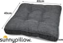 sunnypillow Stuhlkissen Gartenkissen Grau Outdoor Indoor Bild 3