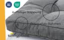 sunnypillow Stuhlkissen Grau Silber Gartenkissen UV-beständig Bild 4