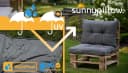 sunnypillow Stuhlkissen Grau Silber Gartenkissen UV-beständig Bild 5