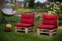 sunnypillow Stuhlkissen Gartenkissen Rot Outdoor Indoor Bild 1