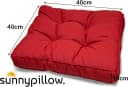 sunnypillow Stuhlkissen Gartenkissen Rot Outdoor Indoor Bild 3
