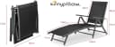 Sunnypillow Gartenliege Klappbar Anthrazit 150 kg Tragkraft Bild 3