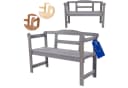 Modo24 Gartenbank LG01 Parkbank Grau FSC-Holz Zweisitzer Bild 2