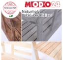 Modo24 Gartenbank LG01 Parkbank Grau FSC-Holz Zweisitzer Bild 4