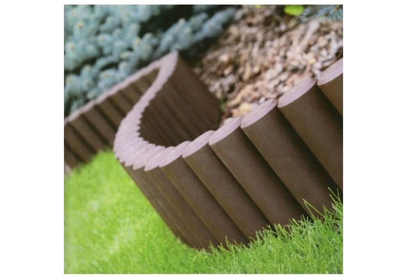 Prosperplast Rasenkante Gartenpalisade Braun 2,2m