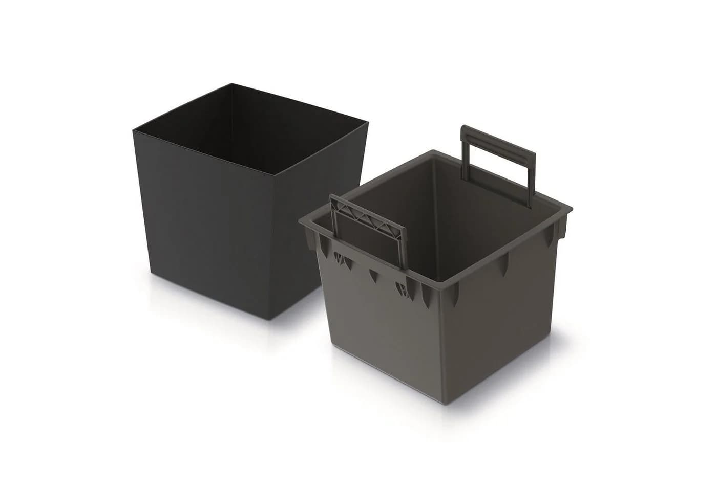 Prosperplast Urbi Square Low Blumentopf Anthrazit 2in1