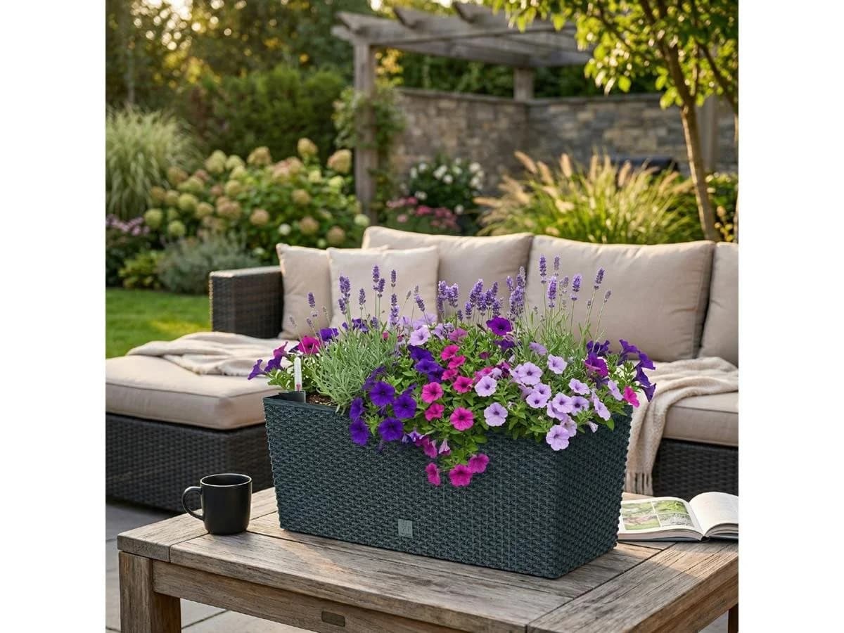 Prosperplast Blumenkasten Rato Case Anthrazit mit Bewässerungssystem - Bild 4