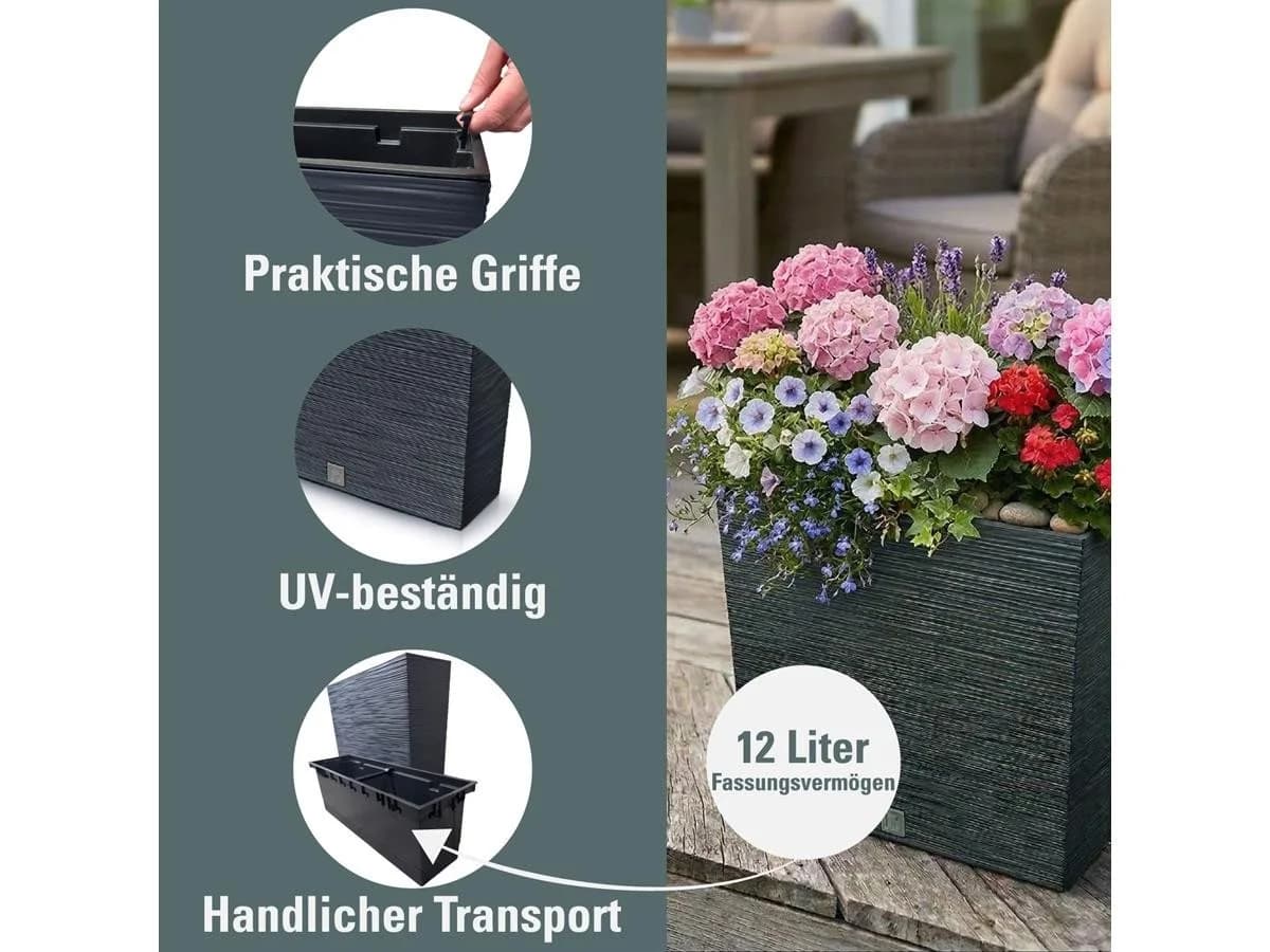 Prosperplast Furu Case Tower Pflanzkasten Weiß Kunststoff - Bild 2