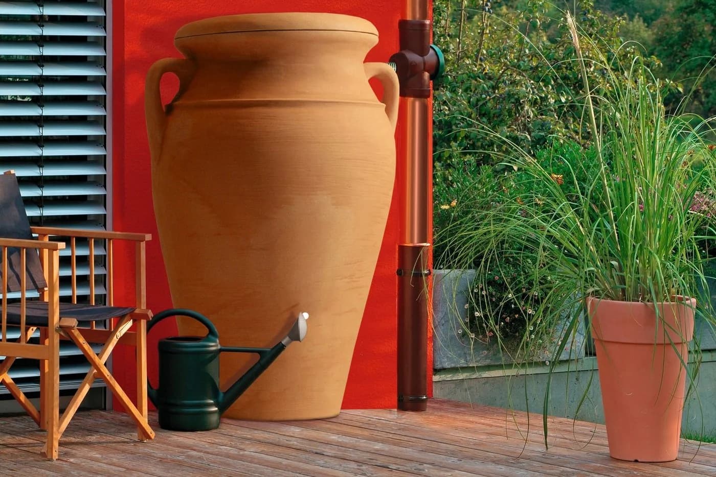 ARVES Regentonne 300 l Terracotta UV-beständig - Bild 2