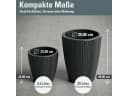 Prosperplast Blumentopf Oro Dunkelgrau mit Pflanzeinsatz Bild 3