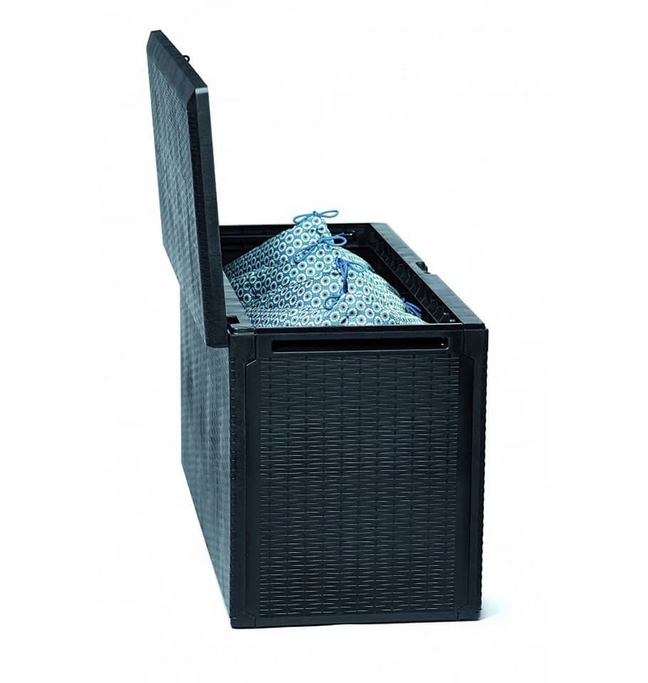 Prosperplast Auflagenbox Gartenbox 290 L Anthrazit Rattanoptik - Bild 2