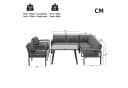 Celya Gartenlounge-Set für 8 Personen Seilwerk Grau Bild 1