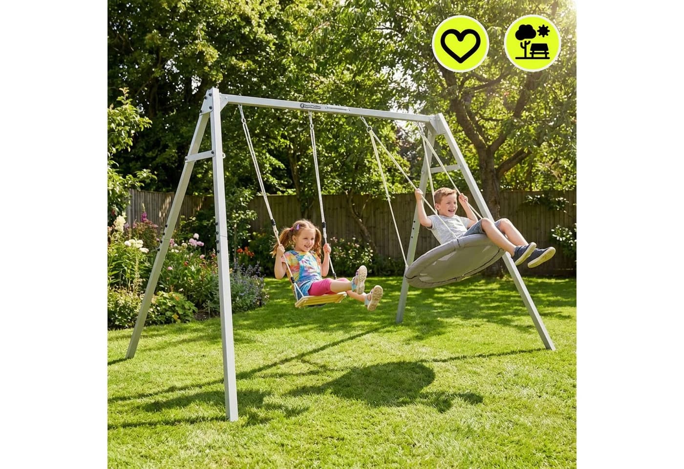 HyperMotion Gartenschaukel 3in1 mit Nestschaukel und Hängematte - Bild 3