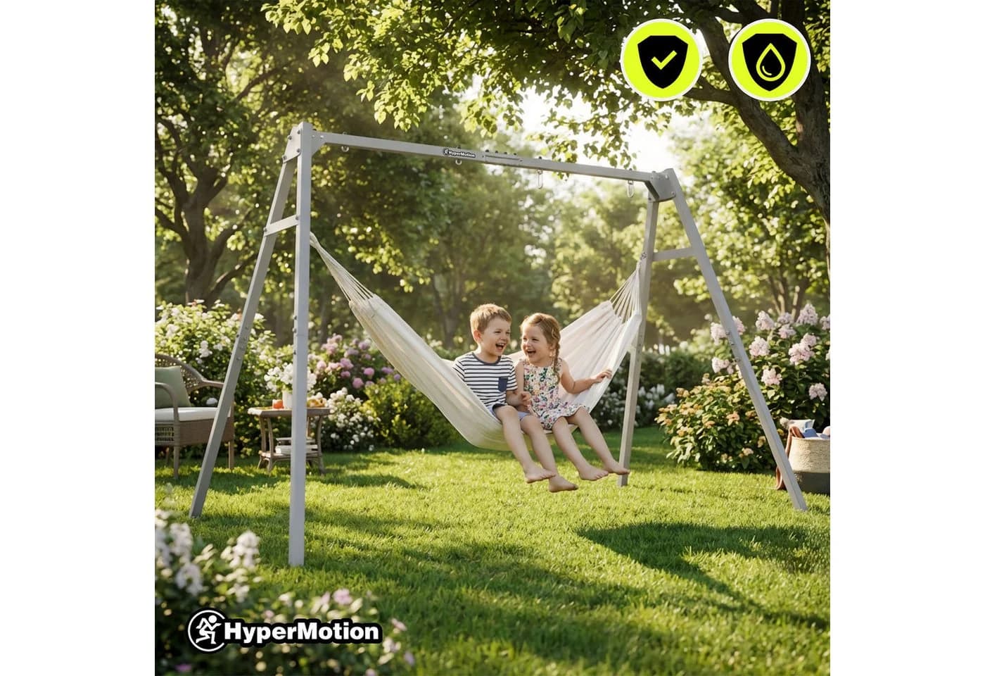 HyperMotion Gartenschaukel 3in1 mit Nestschaukel und Hängematte - Bild 5
