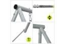 HyperMotion Nestschaukel mit Gestell 100 cm Grau/Beige Bild 4