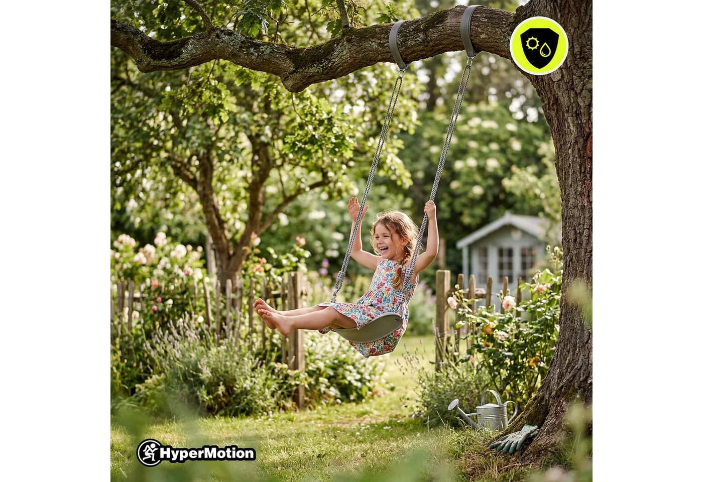 HyperMotion Gartenschaukel mit verstellbarer Höhe und EVA-Sitz - Bild 5